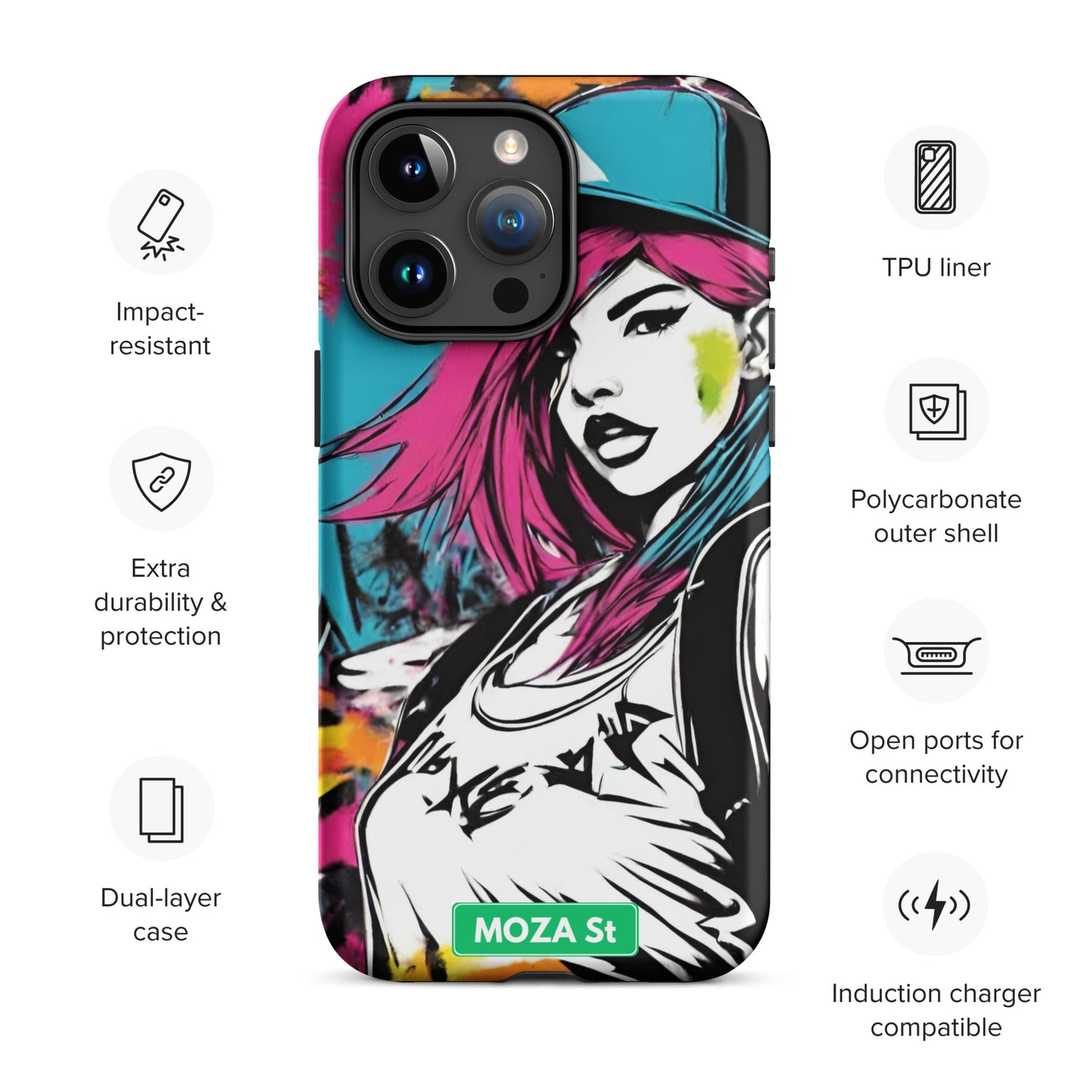 Funda resistente para iPhone® NY GRAFITTI TOUR
